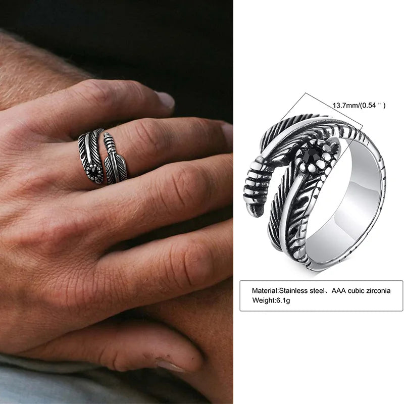 Twisted Rope Design Ring — Stainless Steel