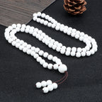 108 Black Lava Onyx Stone Beaded Prayer Bracelet & Necklace For Men Women 6mm Natural Stone Bracelet Charm Jewelry Gift