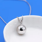Minimalist Silver Box Chain Necklace for Women New Ringing Bell Pendant Hot Fashion Collares Choker Accessories