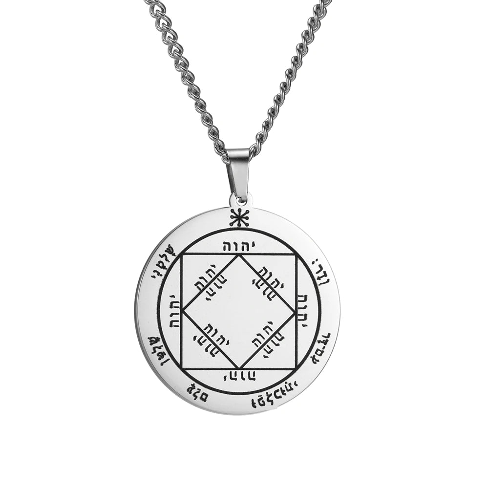 Key of Solomon Pentacle Pendant — Stainless Steel