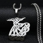 Persian Dance Pendant Necklace — Silver