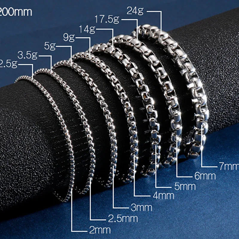 Minimalist 3/4/5/6/7mm Cuba Chain Bracelet Homme 100% Stainless Steel Braslet Punk Link Braclet Gift For Him Pulseiras