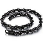 11MM Thick Black Stainless Steel Chains Necklaces for Man 63CM 24.8" Heavy Metal Link Chain Necklace For Men Mens