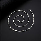 Rhombus Chain Necklace 2mm & 3mm — Stainless Steel, 50cm & 60cm
