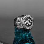 Nordic Viking Stainless Steel Ring Anchor Compass Tree of Life Viking Rune Wolf Men and Women Ring Jewelry Factory Wholesale