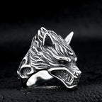 5 Styles Vintage Punk Wind Wolf Bull Ring Lizard Spartan Mask Rings Rock Hip Hop Men's Ring Jewelry Drop Shipping