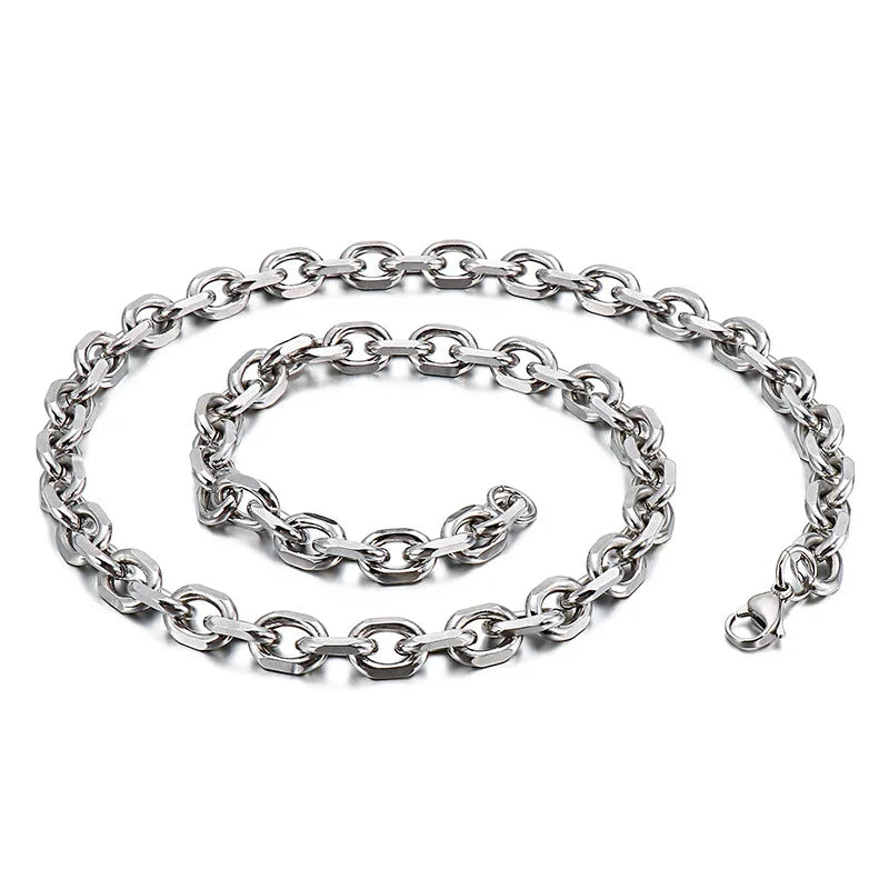 Cuban O-Link Chain Necklace 6mm — Stainless Steel