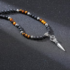 Tibetan Phurba Dagger Stone Necklace — Stainless Steel