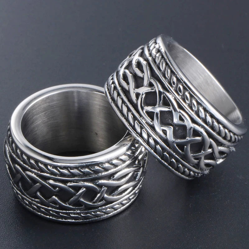 Solid 316L Stainless Steel Men's Finger Rings Stainless Ring For Men Women Size 7-13 Vintage Male Charm Jewelry Wedding