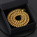 8mm 6mm Classic Cuban Chain Stainless Steel Necklace For Men's Women Chains Around The Neck Gold Silver Color Necklace Gift