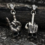 Broken Skull Pendant Necklace — Gothic Vintage
