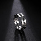 My Shape Punk Razor Blade Ring for Men Women Silver Color Stainless Steel Finger Rings Fashion Hippop Party Jewelry