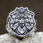 Knights Templar Red Cross Punk Ring — Stainless Steel
