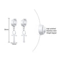 Cross Mini Huggie Hoop Earring — Stainless Steel