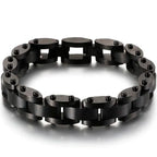 Gold Color Stainless Steel Men's Bracelets 11MM Chain Bracelet for Man Homme Men's Jewelry Best Friends Birthday Gifts
