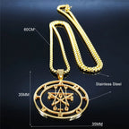 Astaroth Sigil Gold Pendant Necklace — Stainless Steel
