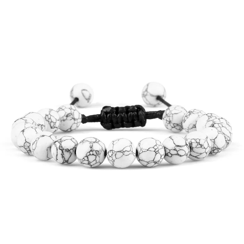 Beads Bracelet Adjustable 8mm Black Onyx Lava Tiger Eye Natural Stone Men Bracelets Healing Yoga Jewelry Gift for Women