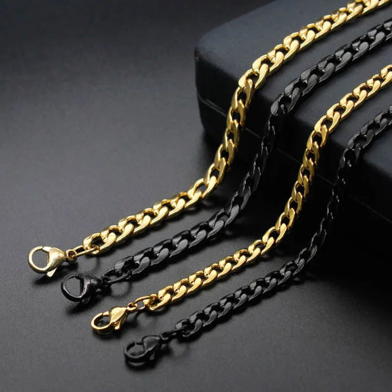 Cuban Curb Chain Necklace 7mm — Silver