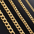 Flat Curb Chain Necklace 9.5mm — Stainless Steel