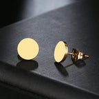 Stainless Steel Earrings Minimalist Round Fashion Stud Earrings Classic Simple Earrings For Women 2022 Jewelry Wedding