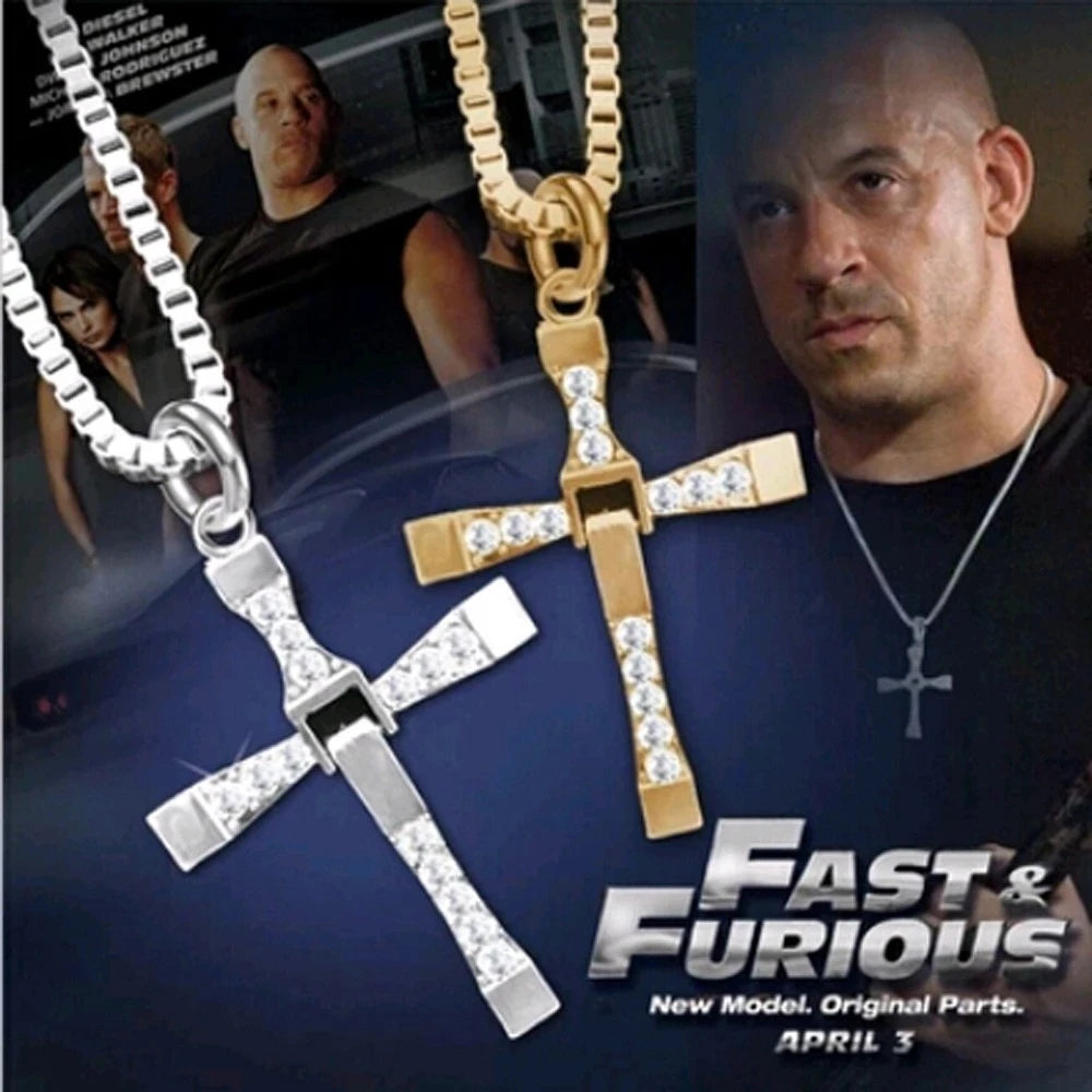 Fashion Male Necklaces & Pendants Fashion Movie Jewelry The Fast and The Furious Toretto Men Classic Cross Pendant