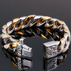 Men's Bracelets Bangles Factory Gold Color Sheep Head Bracelet For Man 316L Stainless Steel On Hand Chain Bands Hiphop