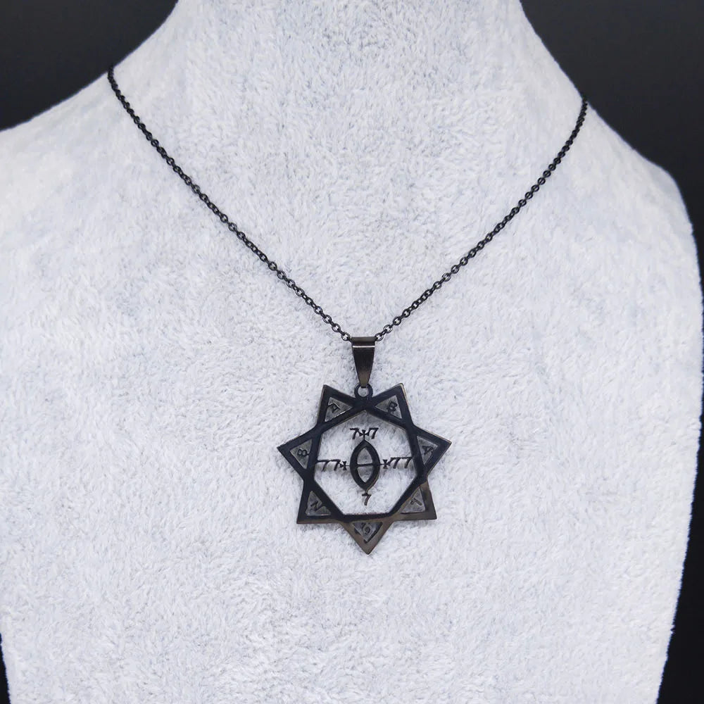 Silver Statement Pendant Necklace — Stainless Steel