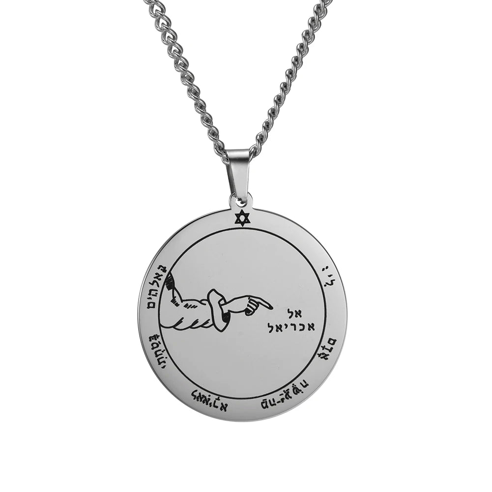 Key of Solomon Pentacle Pendant — Stainless Steel