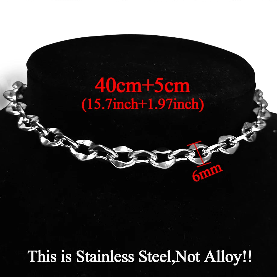 Statement Stainless Steel Pendant Necklace