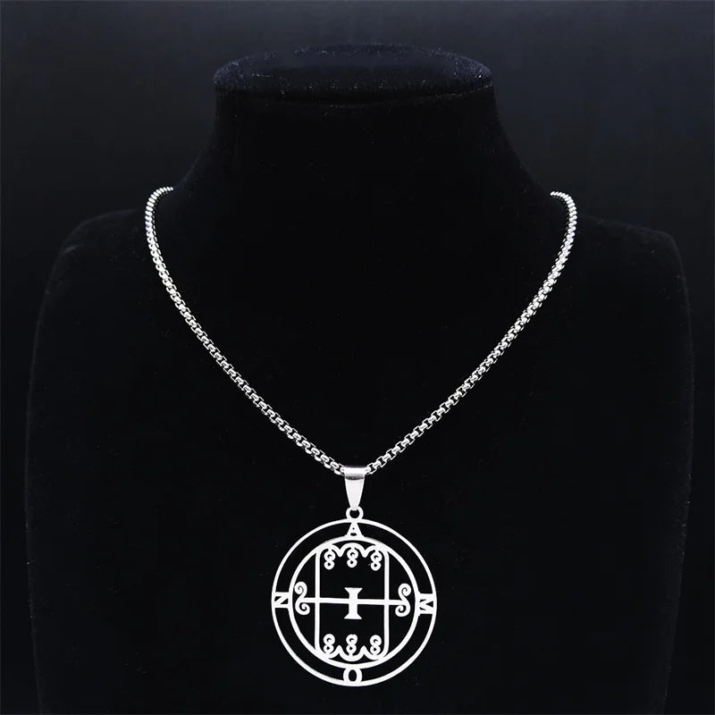Baphomet Silver Pendant Paimon Sceal Sigil Amon