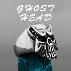 Skeleton Punk Men's Ring Rock Motorcycle Stainless Steel Ring Titanium Steel Casting Creative Gift