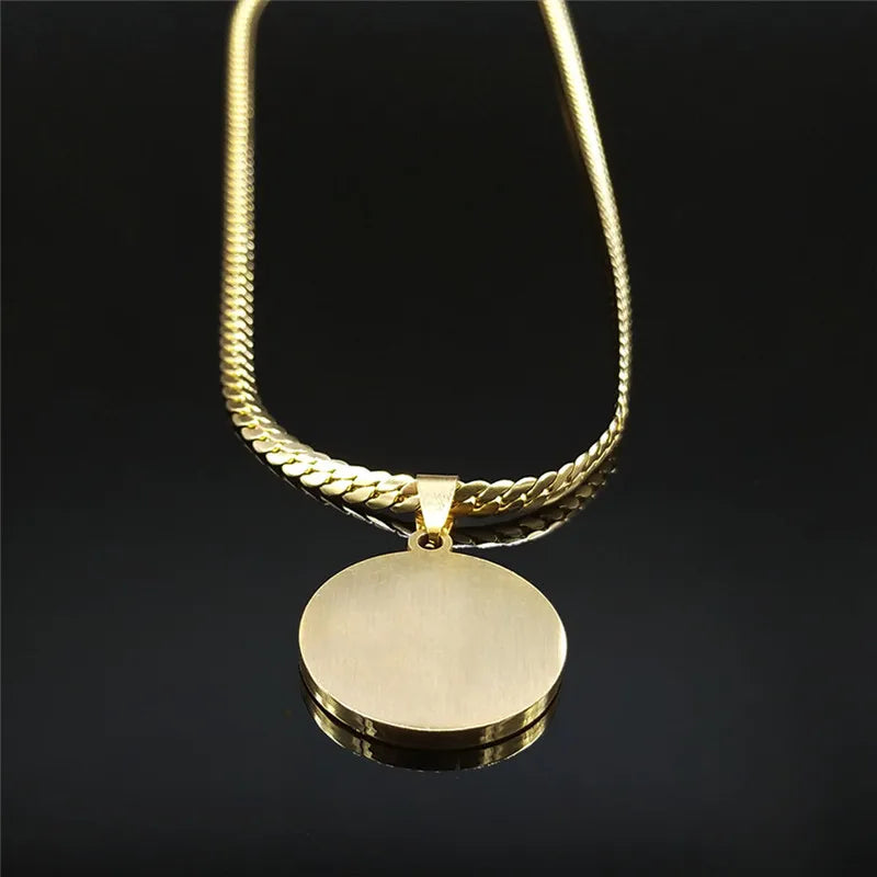 Iced Out Archangel Pendant Necklace — Stainless Steel