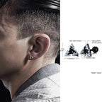 Iced Out Triangle Zircon Stud Earrings — SS
