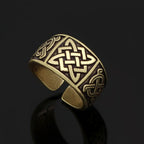 Antiquing Slavic Svarog Square Star Rus Amulet Goth Ancient Rings For Women Talisman Jewelry Pagan Men Ring