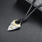 Arrowhead Rope Chain Pendant Necklace — Stainless Steel