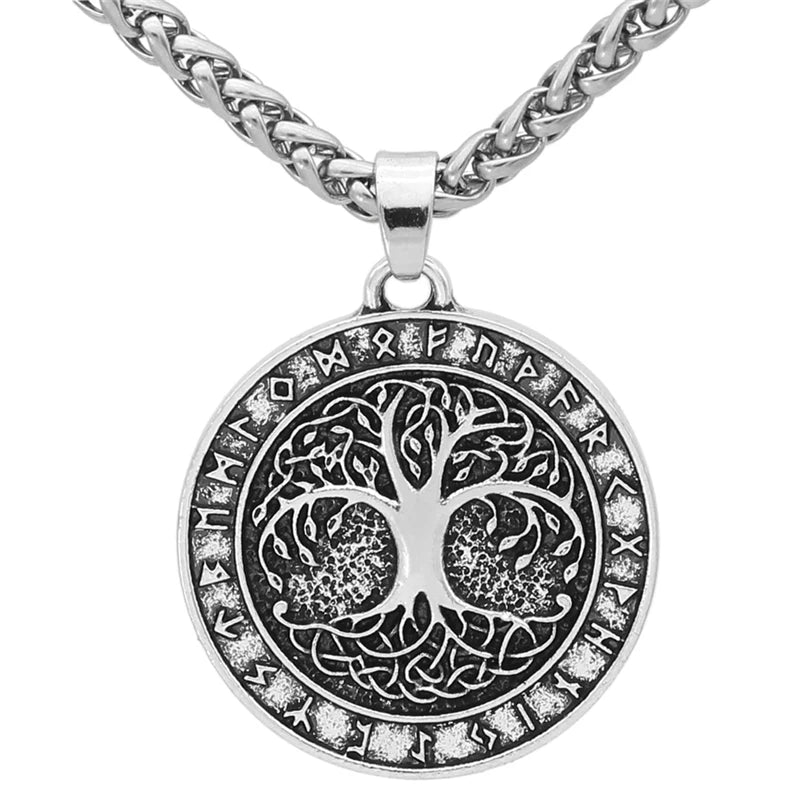 Tree of Life Viking Rune Pendant — Silver