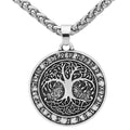 Tree of Life Viking Rune Pendant — Silver
