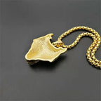 Iced Out Viking Wolf Gold Pendant Necklace