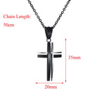 Simple Cross Necklace Stainless Steel Religious Jewelry Fashion Cross Pendant Necklace Jewelry Gift For Men Women