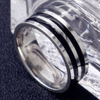 10mm Wide Band Ring — Stainless Steel