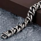 Polished Solid Stainless Steel Man Bracelet Fashion Men's Bracelets Friendship On Hand Jewelry Accessories Gifts
