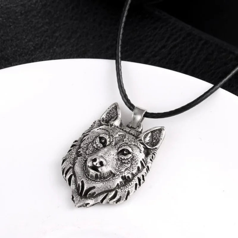 Viking Wolf Pendant Necklace