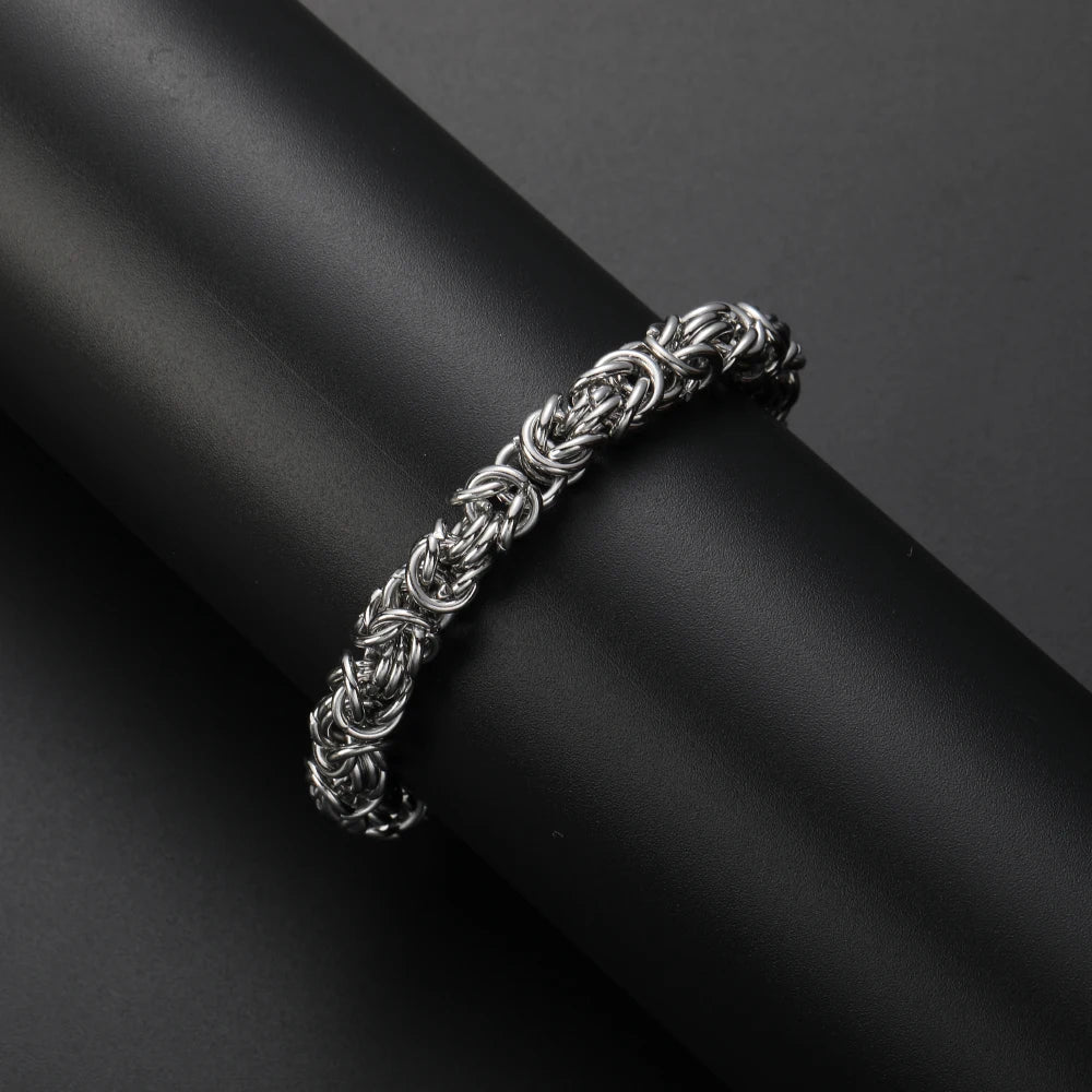 Men's 8mm Link Chain Bracelet — Stainless Steel