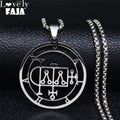 Demon Seal Silver Chain Necklace — Stainless Steel