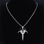 Silver Chain Psyclon Nine Long Cadenas Acero Inoxidab