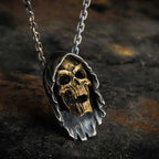Onlysda Charms pendentif Gold Skull Pendant Necklace Men's Fashion Biker Punk Steel Chain Jewelry Antique Halloween Gift OSDZ035