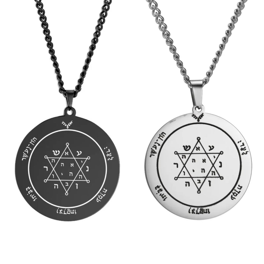 Solomon Seal Pendant Necklace — Stainless Steel