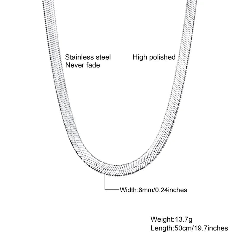Gold Snake Chain Necklace — 38-60cm