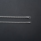 Low price width 3MM 316L stainless steel twisted rope chain necklace Men and women Link necklace Fashion gift jewelry