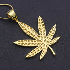 Iced Out Maple Leaf Pendant — 925 Silver